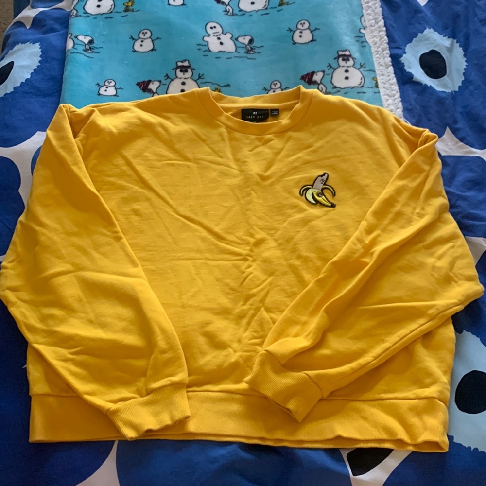 Lazy Oaf Lazy Banana Crewneck Sweatshirt - image 1